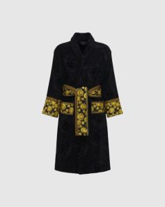 VERSACE BAROCCO BLACK VERSACE ROBE