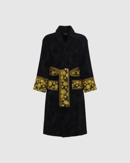 VERSACE BAROCCO BLACK VERSACE ROBE