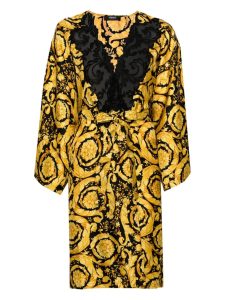 BAROCCO PRINT SILK VERSACE ROBE