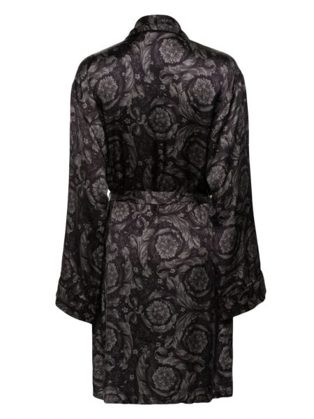 BAROCCO PRINT BELTED VERSACE ROBE