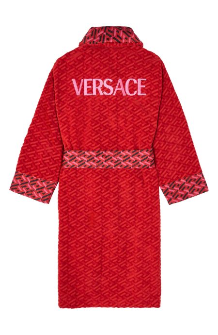 GENDER INCLUSIVE LA GRECA TERRY VERSACE BATHROBE