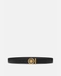 MEDUSA BIGGIE ENAMEL LEATHER BELT 3 CM