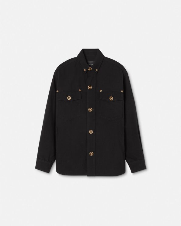 GABARDINE WOOL VERSACE OVERSHIRT