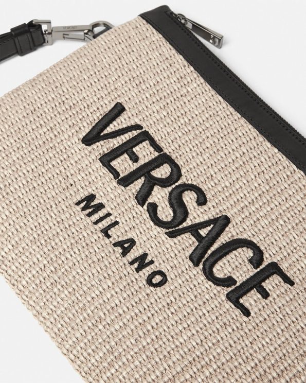 VERSACE MILANO RAFFIA POUCH