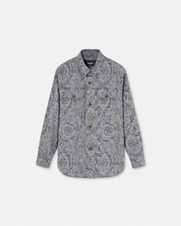 BAROCCO JACQUARD GABARDINE OVERSHIRT