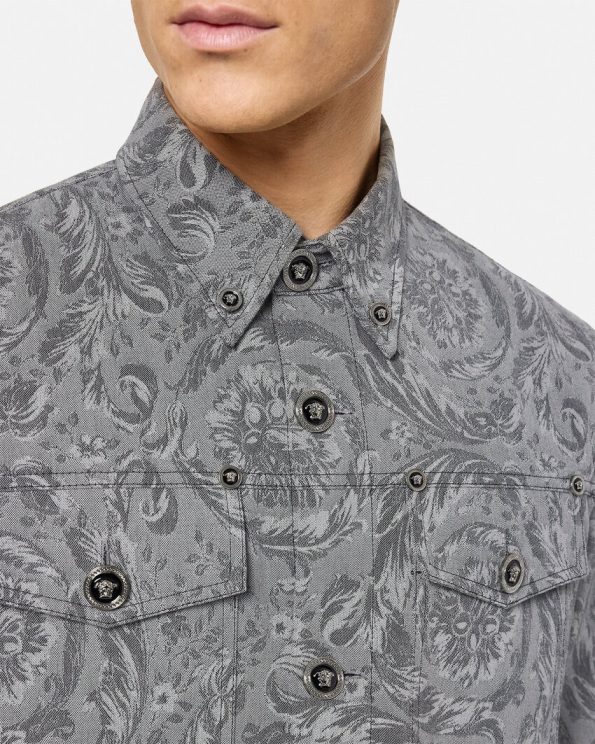 BAROCCO JACQUARD GABARDINE OVERSHIRT