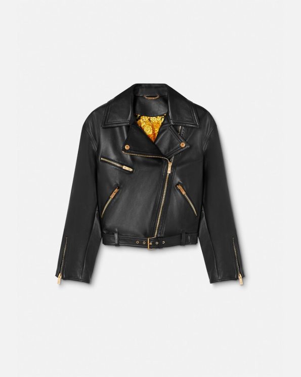 LEATHER BIKER JACKET (WOMEN)