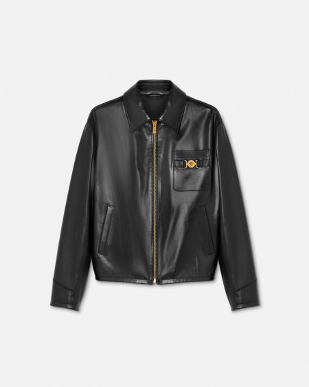 BLOUSON LEATHER VERSACE JACKET