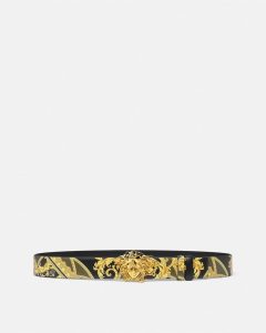 BAROCCO REVERSIBLE VERSACE LEATHER BELT 4 CM