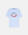 EMBROIDERED UNIVERSITY CORAL VERSACE T-SHIRT