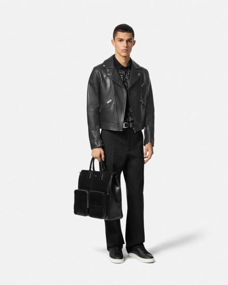 LEATHER BIKER VERSACE JACKET