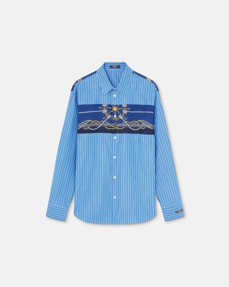 VERSACE NAUTICAL STRIPED SHIRT