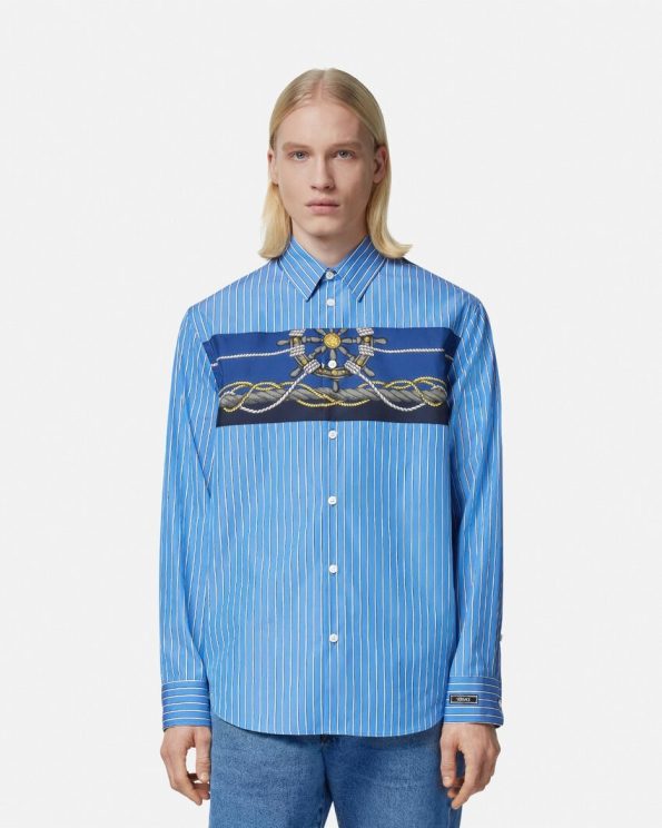 VERSACE NAUTICAL STRIPED SHIRT