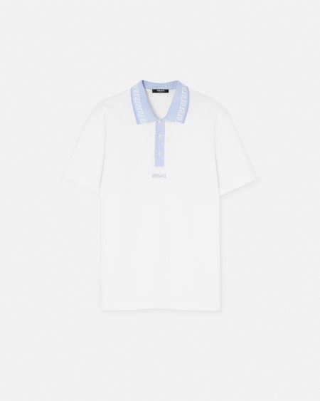 GRECA COLLAR POLO VERSACE T SHIRT