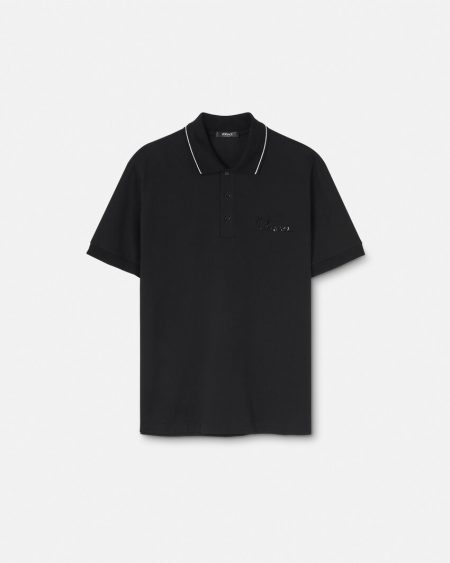 VERSACE NAUTICAL LOGO POLO SHIRT