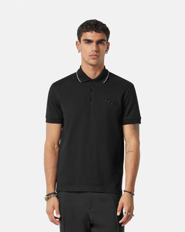 VERSACE NAUTICAL LOGO POLO SHIRT