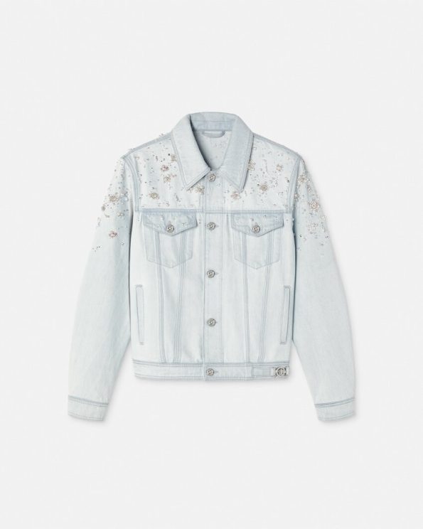 EMBELLISHED DENIM VERSACE JACKET