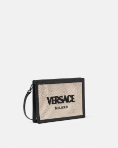 VERSACE MILANO RAFFIA POUCH