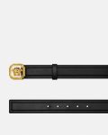 LA MEDUSA LEATHER BLACK VERSACE BELT 3.5 CM