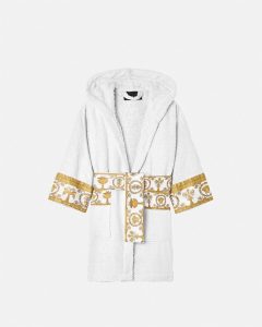 BAROQUE KIDS WHITE VERSACE ROBE