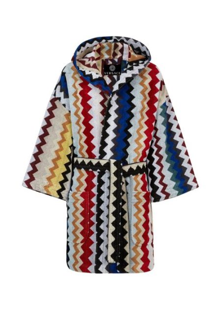 CYRUS SHORT HOODED VERSACE BATHROBE