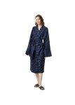 VERSACE LA GRECA BLUE SILK ROBE