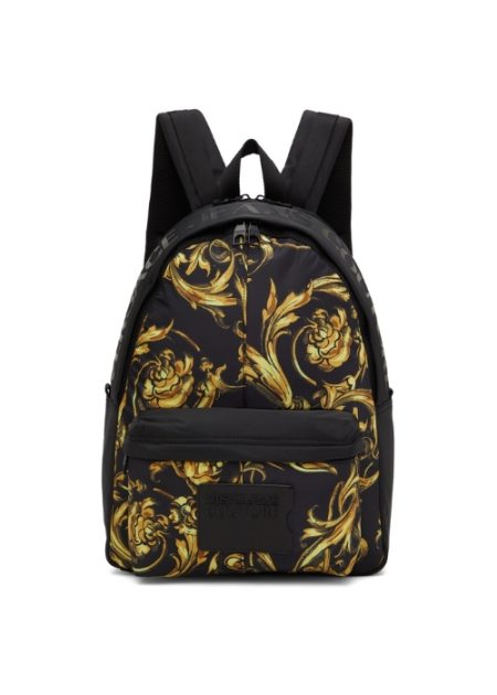 JEANS COUTURE BLACK REGALIA BAROQUE VERSACE BACKPACK