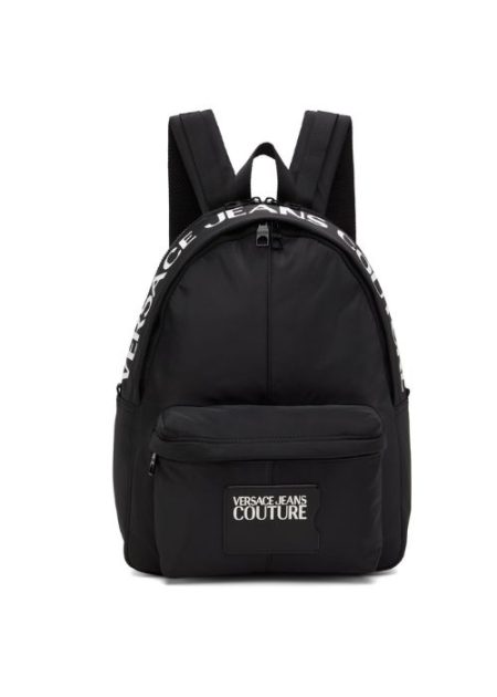 JEANS COUTURE BLACK RANGE ICONIC LOGO VERSACE BACKPACK