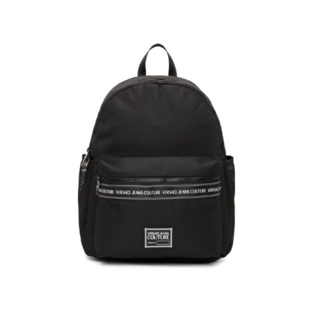 VERSACE JEANS COUTURE BLACK RANGE BRAND STRIPE BACKPACK