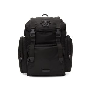 VERSACE BLACK 'LA MEDUSA' DAYPACK