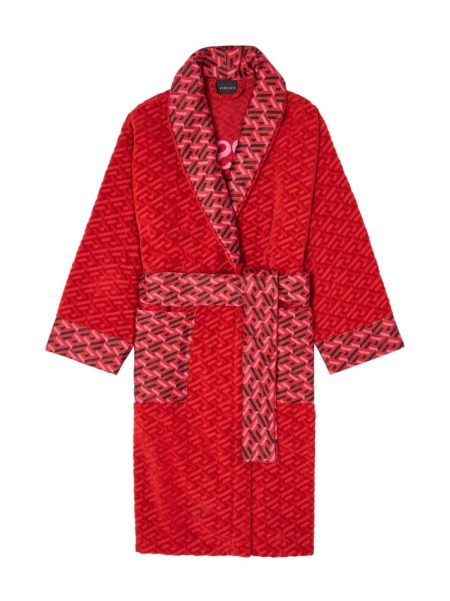 GENDER INCLUSIVE LA GRECA TERRY VERSACE BATHROBE