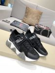 VERSACE SQUALO KNIT TRAINERS BLACK SNEAKERS