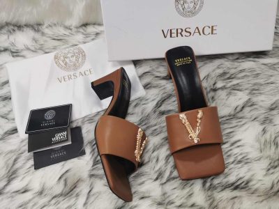 HIGH HEEL CLASSIC VERSACE SLIPPERS