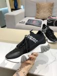 VERSACE SQUALO KNIT TRAINERS BLACK SNEAKERS