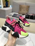 VERSACE WOMEN SQUALO KNIT ROSE SNEAKERS