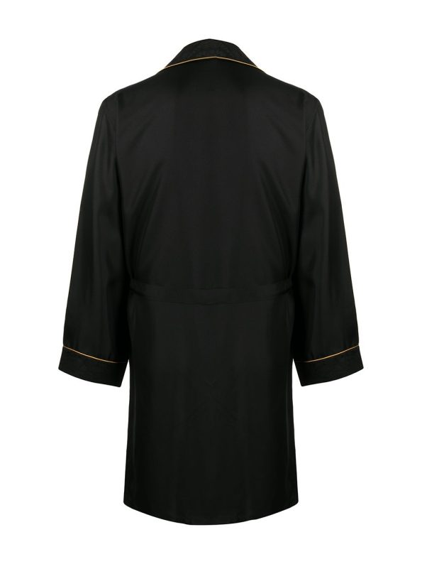 VERSACE JACQUARD SILK ROBE