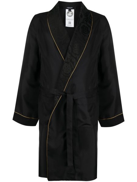 VERSACE JACQUARD SILK ROBE