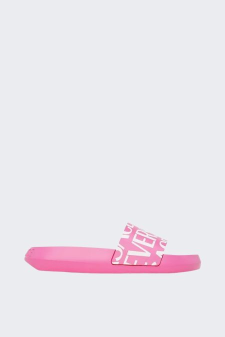 VERSACE PINK ALLOVER SLIDES