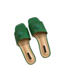 Versace Medusa Green leather slides