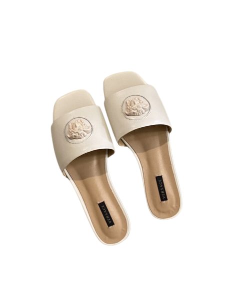 Versace Medusa Grey leather slides