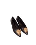 VERSACE YOUNG BALLET BLACK FLATS