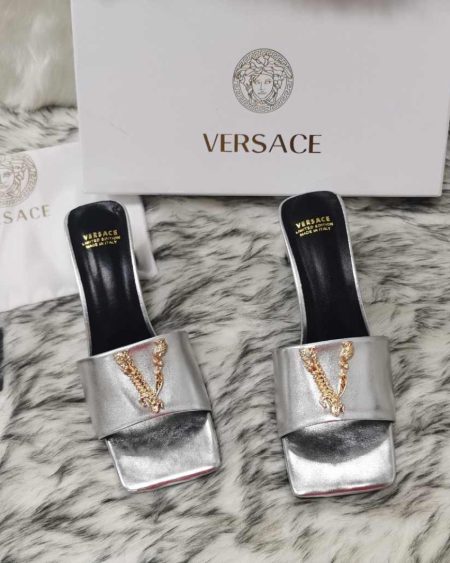 HIGH HEEL CLASSIC VERSACE SLIPPERS 