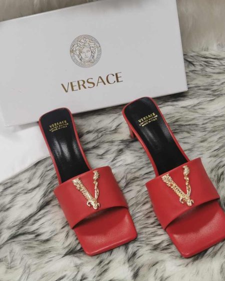 HIGH HEEL CLASSIC VERSACE SLIPPERS