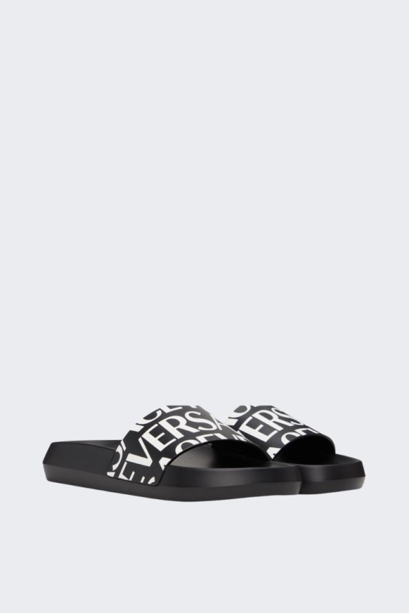 VERSACE BLACK ALLOVER SLIDES