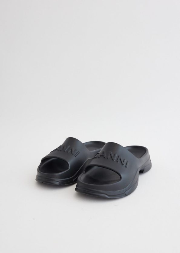 Step into Elegance with Ganni Black Slides Collection