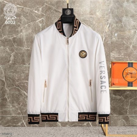 VERSACE EROS PRINTED GOLDEN ZIP-UP JACKET