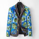 VERSACE MEN'S LE MASCHERE SILK FOULARD SPORT COAT