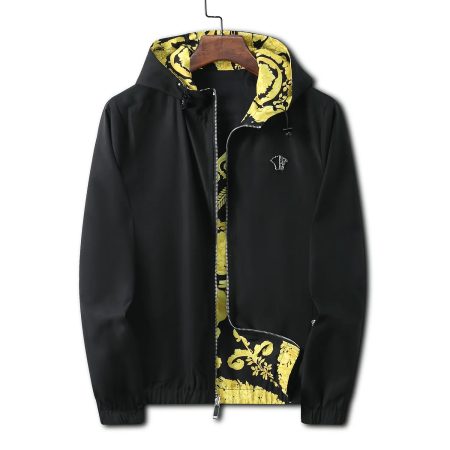 VERSACE EROS PRINTED WHITE ZIP-UP JACKET