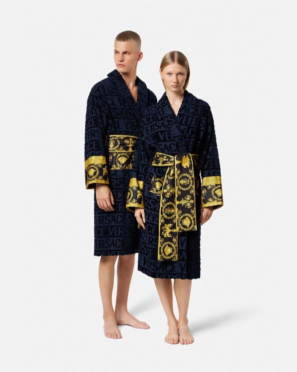 VERSACE BAROQUE BLUE BATHROBE