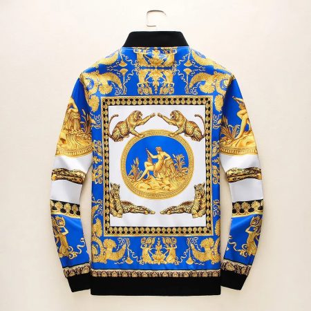 VERSACE PRINTED ZIP-UP JACKET